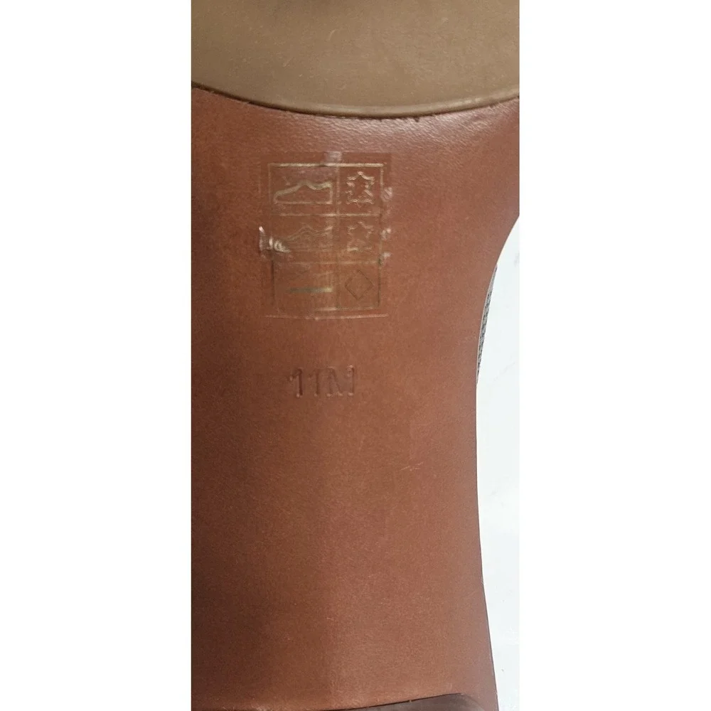 TORY BURCH Lowell black leather block heel sandals woman Sz 11‎